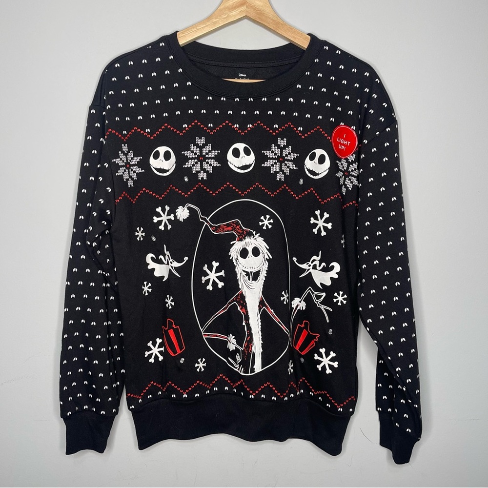 Disney Tim Burton The Nightmare Before Christmas Sweatshirt (X-Small, 0-2)